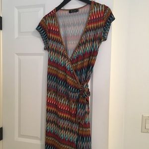 Mid length wrap dress